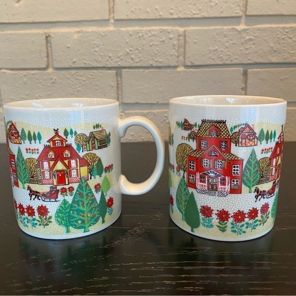Otagiri Other - Vintage Otagiri Japan Gibson Greetings Coffee Mug Lot 5” Winter Holiday Scene